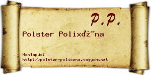 Polster Polixéna névjegykártya